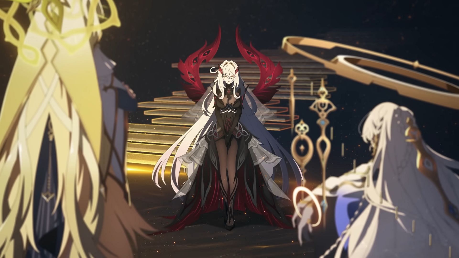 The Shades of the Heavenly Principles in Teyvat Chapter Interlude Teaser "The Gods' Limits" (Image via HoYoverse)